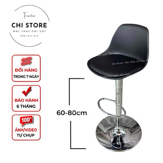 Ghế Quầy Bar, Chụp Hình, Ghế Ngồi Quầy Lễ Tân Nhựa Da Xoay 360 Độ Và Điều Chỉnh Độ Cao 60-80cm