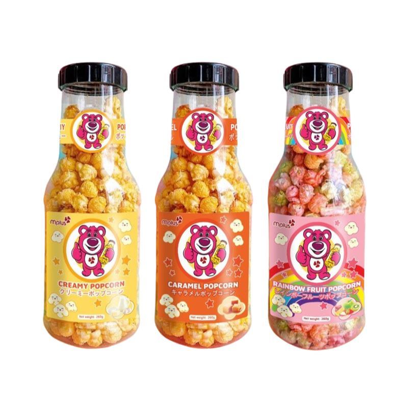 Bỏng Ngô Bắp Rang Bơ Chai Khổng Lồ - Chai 400gr ( 260gr Bỏng )