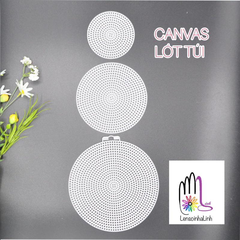 1 Chiếc CANVAS TRÒN CANVAS Oval lót túi nhiều size