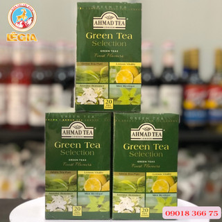 Bộ sưu tập trà xanh ahmad gồm 4 vị: trà xanh, hoa nhài, bạc hà, chanh - hộp 40g - ahmad green tea collection