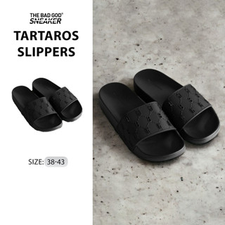 Dép quai ngang slipper The Bad God Tartaros đen X03 Black (MUA LÙI 1 SIZE - KHÔNG HỘP )