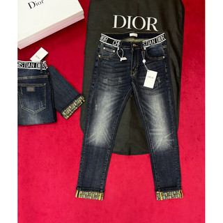 ❣️Yêu thích❣️ Quần jeans nam D𝕚or cạp thêu hình hot hit