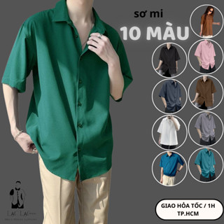 Áo sơ mi tay lỡ LẠC LẠC OFFICIAL , sơ mi nam vải lụa Mango , phom dáng thoải mái thấm hút cực tốt
