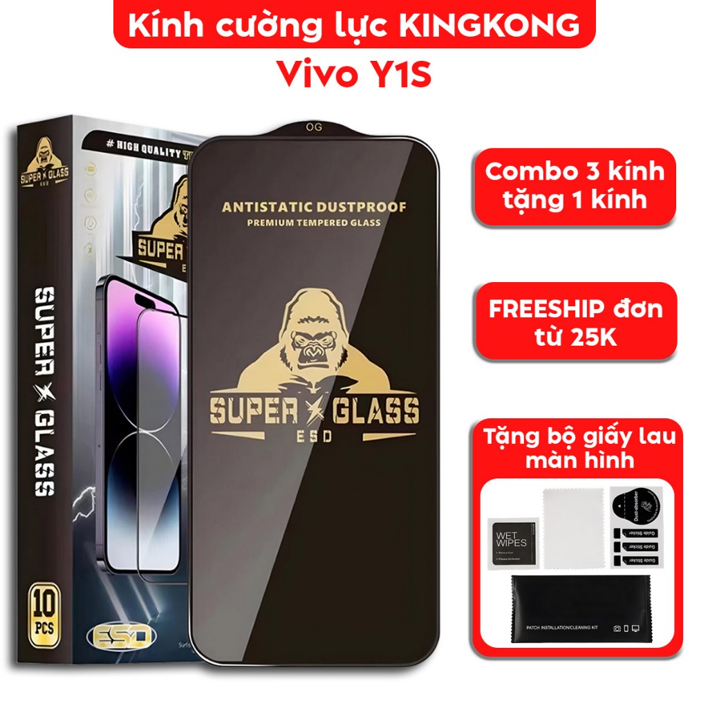 Kính cường lực Vivo Y1S - Cường lực Vivo Y1S trong suốt, cao cấp full màn [54]