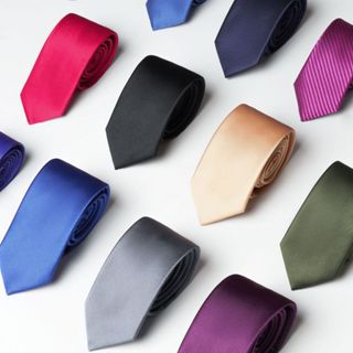 Cà Vạt Lụa Tổng Hợp Bản Nhỏ Đơn Sắc - Thomas Nguyen