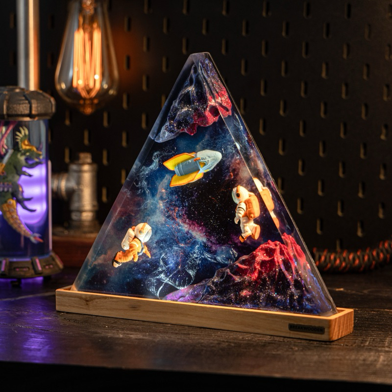 Tổng hợp Đèn gỗ resin epoxy Galaxy.Lamp resin epoxy Galaxy