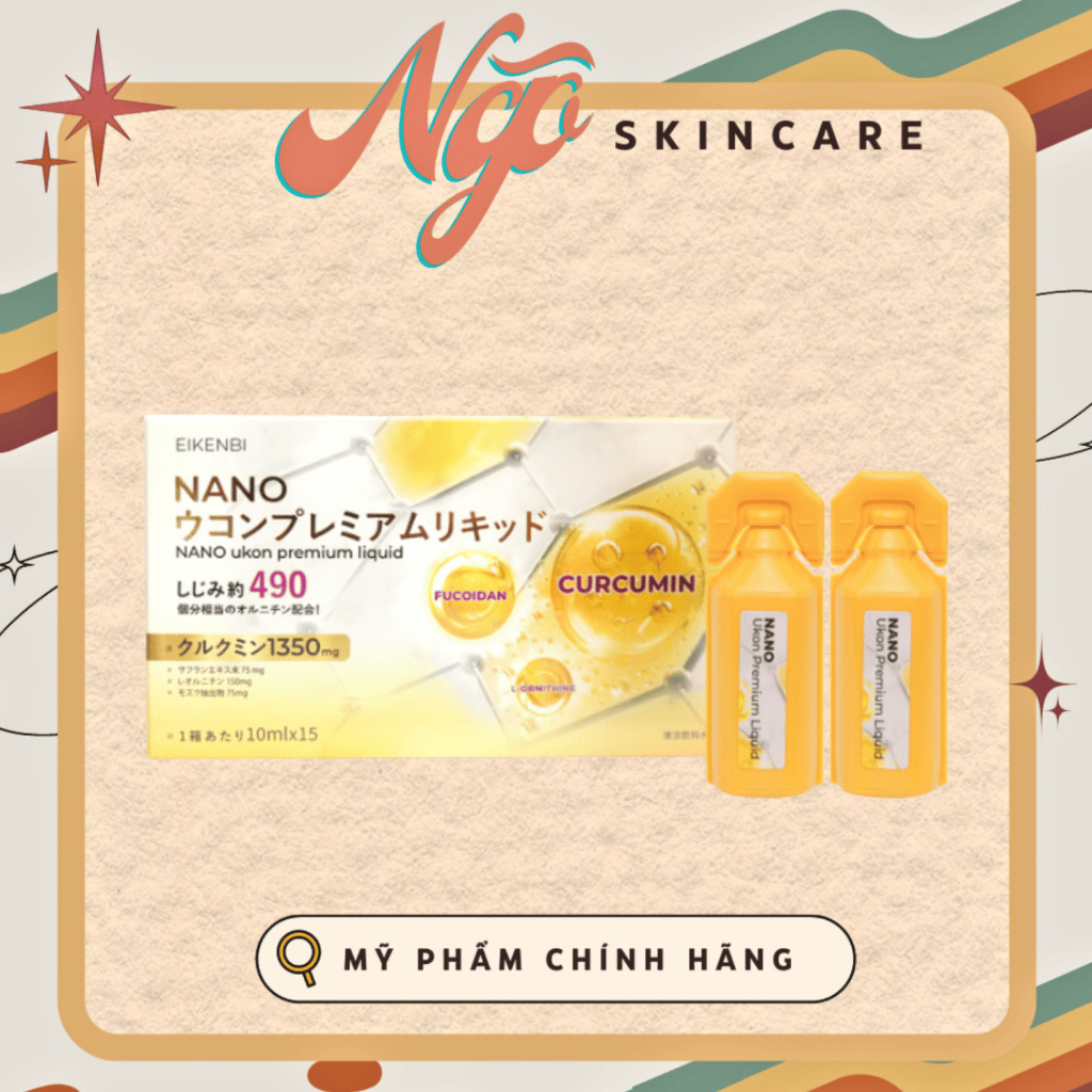Thực Phẩm Chức Năng Nước Uống Tinh Chất Nghệ Eikenbi Nano Ukon Premium Liquid 15 Ống