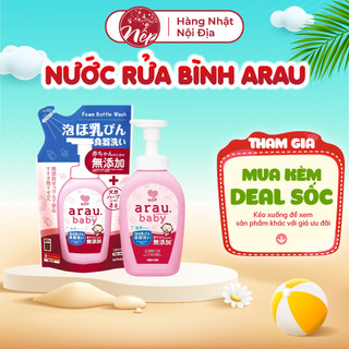 Nước rửa bình ARAU Baby Nhật chính hãng chai 500ML/túi 450ML - Nếp Shop