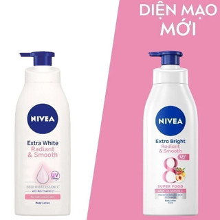 DƯỠNG BODY NIVEA EXTRA BRIGHT RADIANT & SMOOTH SUPER 350ML ( màu hồng)