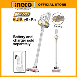 Máy hút bụi cầm tay dùng pin 20V INGCO CVLI20061(BODY) | CVLI200612(FULL BỘ) áp suất >9 Kpa 120W dung tích 0,8L