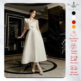 Đầm Xòe Bông 5 Cánh Công Sở, Váy Xòe Dự Tiệc Thiết Kế Trung Niên Đi Cưới Bigsize Mã Xòe X08