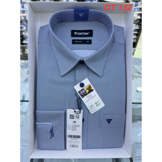 ÁO SƠ MI NAM CÔNG SỞ VIỆT TIẾN Vạt Bầu Ngắn tay và Dài tay, Chất liệu Vải sợi Hoa sen🪷 có size lớn 110kg🌸o