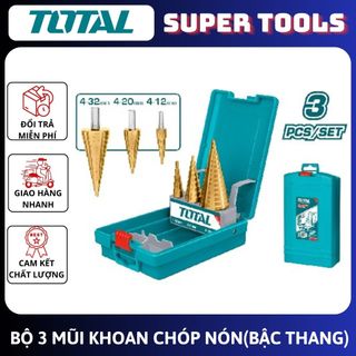 Total bộ 3 mũi khoan chóp nón tacsd2031