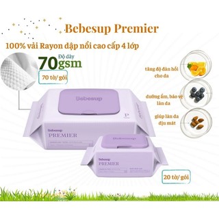 Khăn ướt bebesup premier 20 tờ - 70 tờ số 1 hàn quốc