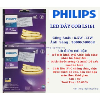 Philips - Đèn Led Dây COB LS161 8.5W - 13W . CRI90 . Ánh sáng Vàng - Trung tính