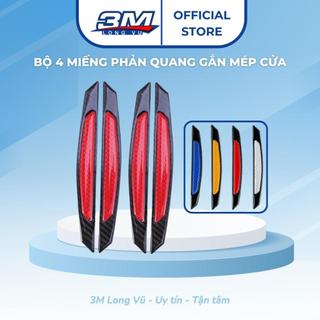 Bộ 4 miếng phản quang gắn mép cửa cảnh báo an toàn nhãn dán - 3m long vu