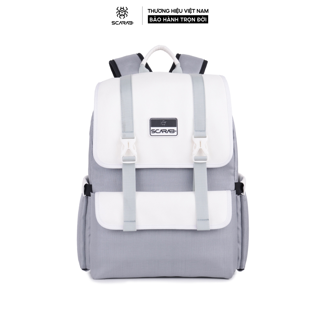 Passion Backpack Scarab - Balo vải Phối Da Pu Thời Trang, Ba lô Đi Học Nam Nữ