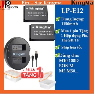 PIN SẠC MÁY ẢNH KINGMA THAY THẾ CHO CANON LP-E12