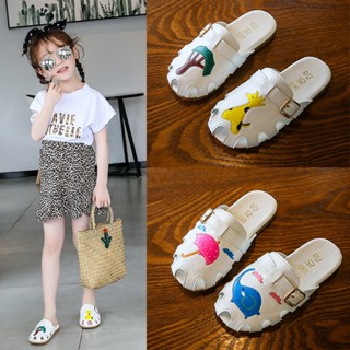  Sục trắng dép cho bé gái  bé trai họa tiết đáng yêu  chất da mềm nhẹ phong cách hàn quốc từ size 26-36 