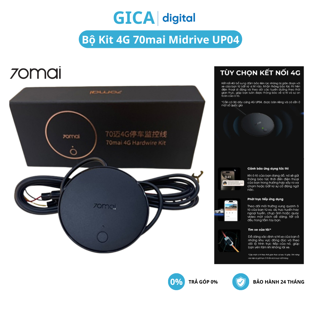 Bộ Kit 4G Cho Camera Hành Trình 70mai Midrive UP04 hỗ trợ A510 , A810 , X200 Cấp Điện Trực Tiếp Cho 