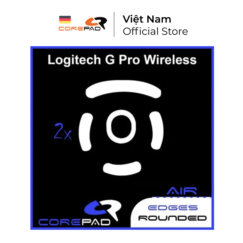 2 Bộ Feet chuột thay thế PTFE Corepad Skatez AIR Logitech G Pro Wireless - Corepad Official Store