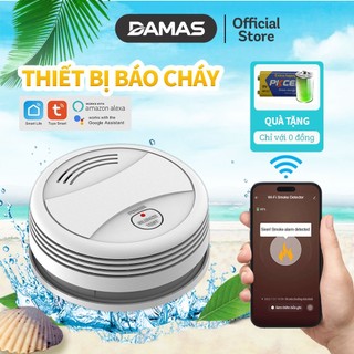 Thiết bị báo cháy - cảm biến báo khói damas yg03 - kết nối ứng dụng thông minh, cảnh báo qua apps, không dây, dễ lắp đặt