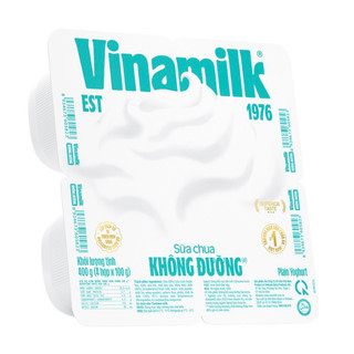 VỈ 4 HỘP SỮA CHUA VINAMILK KHÔNG ĐƯỜNG 100G