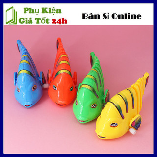 Đồ chơi cá vặt cót,cá vẫy đuôi vặn dây cót nhựa cao cấp, nhiều màu, vui động thú vị cho bé vui chơi