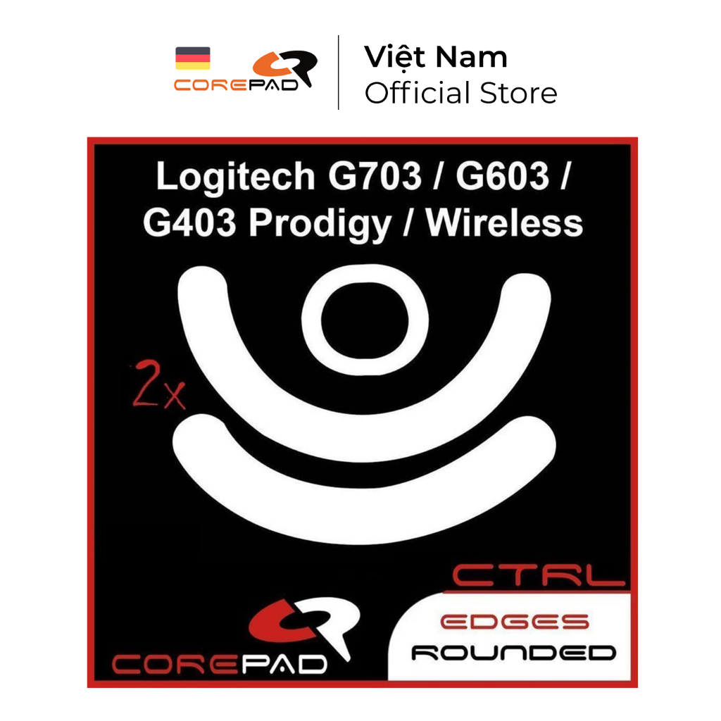 2 Bộ Feet chuột PTFE thay thế Corepad Skatez CTRL cho Logitech G703/Logitech G603/Logitech G403 - Co