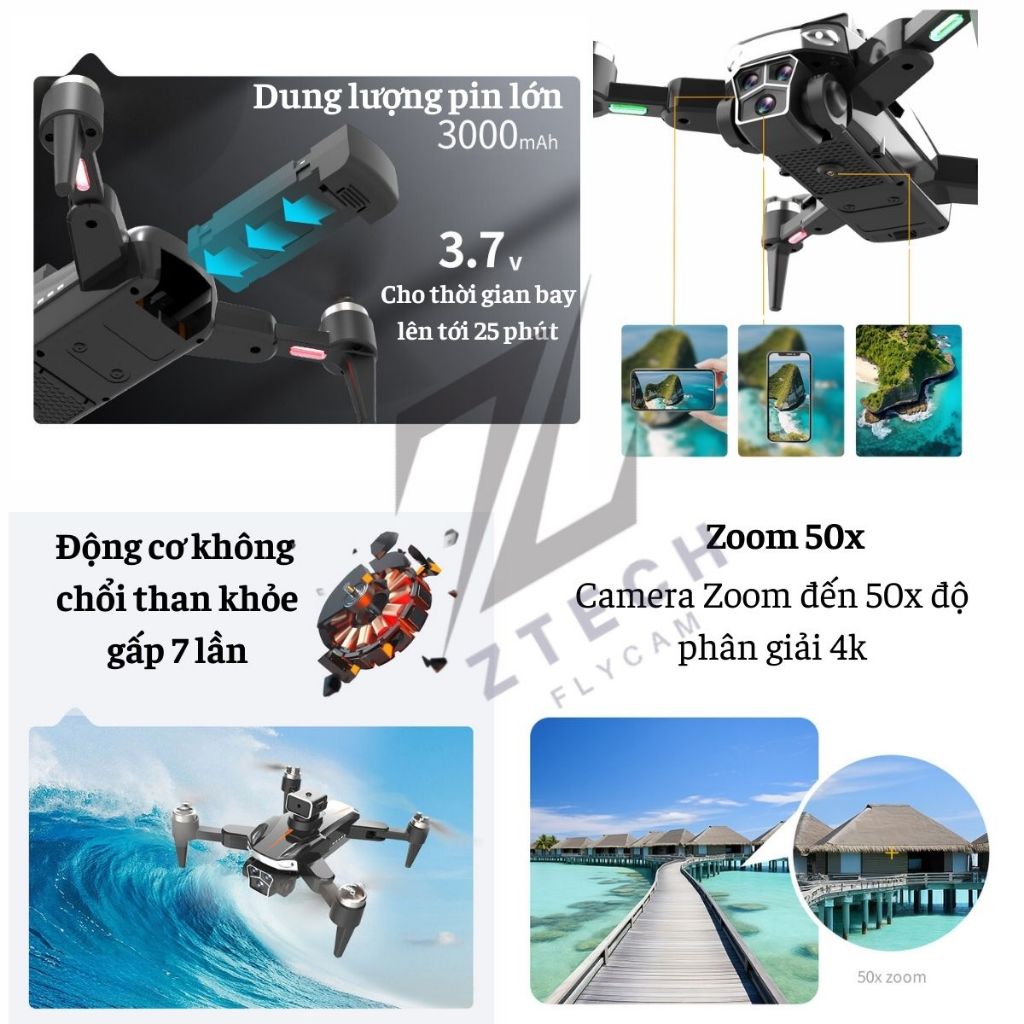 Máy Bay Flycam N610 Pro Max Camera 4k định vị vệ tinh GPS 5.G, Playcam mini quay phim, chụp ảnh | BigBuy360 - bigbuy360.vn