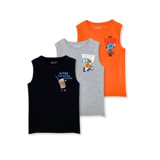 Áo ba lỗ bé trai H&T áo phông dáng basic nhiều hình, chất thun cotton 4 chiều mịn size từ 10-35kg-ATNBT019