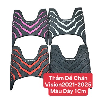 Thảm Lót Sàn Xe Vision 2025/2022/2023/2024/2021 Cao Su Bìa Màu Hàng Xịn Dày 1cm Không Mùi Khi Sử Dụng