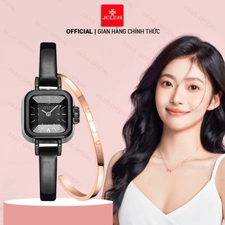 Julius official | đồng hồ nữ julius ja-496 đen