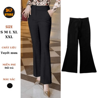 Quần tây ống loe nữ cạp cao mặc đi học, đi làm công sở 2022/K18P0