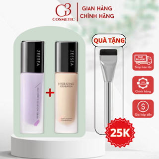 [TẶNG CỌ TÁN NỀN] Combo kem lót và kem nền ZEESEA chai 30G tặng kèm cọt dẹt tán nền G3COSMETICS