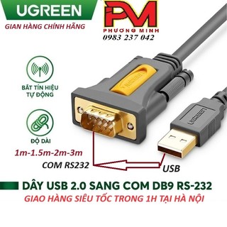 Cáp chuyển usb sang com rs232 cao cấp ugreen 20210 20211 20222 20223 dài 1m 1.5m 2m3m - hàng chính hãng