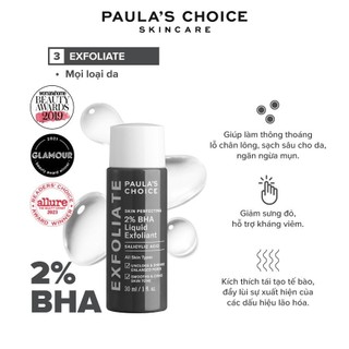 Dung dịch loại bỏ tế bào chết Paula's Choice 2% BHA 30ml