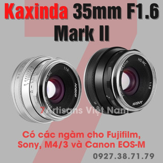 FREESHIP Ống kính Kaxinda Meike 35mm F1.6 Mark II - Lens đa dụng dành cho Fujifilm, Sony E, M/43 và Canon EOS M
