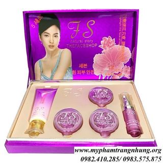 BỘ THE FACE SHOP TÍM 5IN1 DƯỠNG TRẮNG MỜ NÁM HÀN QUỐC
