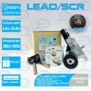 Ổ khóa 8 cạnh xe Lead , SCR 110 chống trộm hiệu quả
