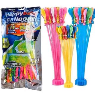 Bóng nước Bóng bay nước 111 quả Bóng nước chùm Bong bóng nước Bóng nước được lắp sẵn vào 3 chùm và 1 đầu nối vòi nc 