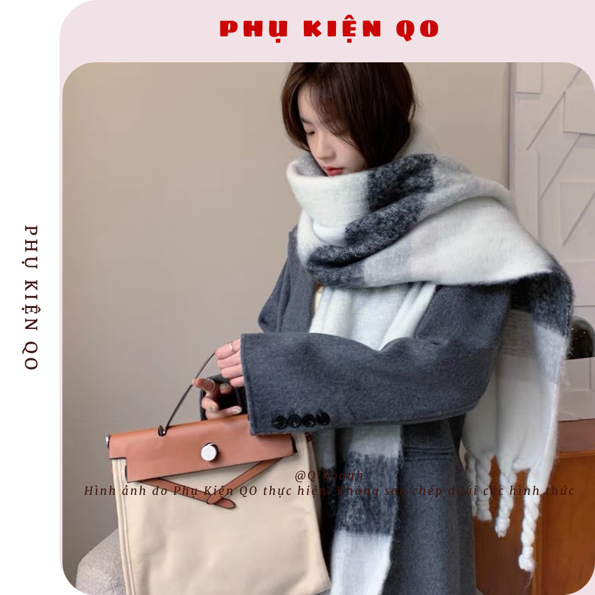 Khăn quàng cổ hoạ tiết đơn giản tua rua thích hợp cho mọi OUTFIT K75 | BigBuy360 - bigbuy360.vn