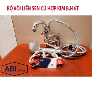 BỘ VÒI HOA SEN KIÊM VÒI LAVABO KÈM DÂY SEN BÁT LỌC MẠ ĐÔI DÂY CẤP NƯỚC GIÁ RẺ
