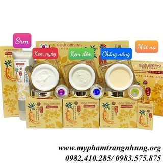 Kem gold ginseng ngày, đêm, chống nắng dưỡng trắng da mờ thâm nám hàn quốc
