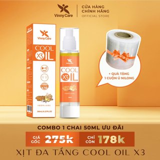  Xịt Giảm Mỡ COOL-OIL X3, Chiết Xuất Gừng Nghệ, Xịt Đa Tầng Giảm Mỡ Bụng - Vinny Care