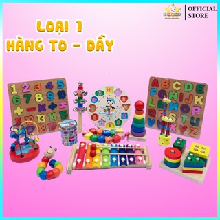 Combo 11 món đồ chơi gỗ montesori cho bé phát triển trí tuệ hàng loại 1 gỗ thông đẹp