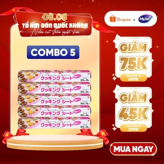 Combo 5 sản phẩm Giấy nấu chín 5m MyJae, giấy nến lót nồi chiên không dầu, giấy nến nướng bánh