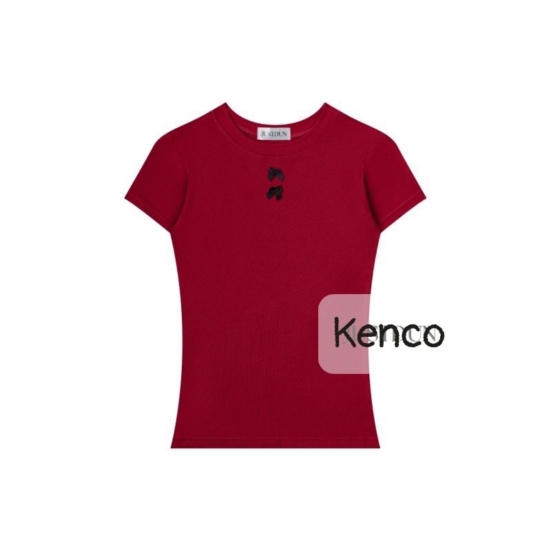 Áo thun ôm body đính nơ chất tăm thái mát mềm mịn Kenco.Sài Gòn | BigBuy360 - bigbuy360.vn