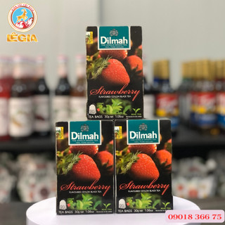 Trà dilmah dâu - hộp 30g 20 gói - dilmah strawberry ceylon black tea