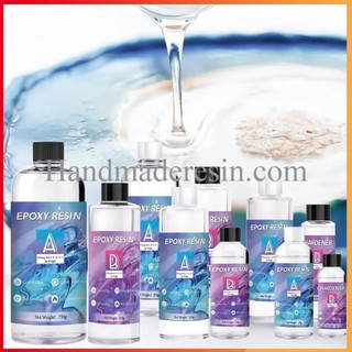 Keo Epoxy Resin AB 100g - Loại cứng, siêu trong, ít bọt, chống ngả vàng